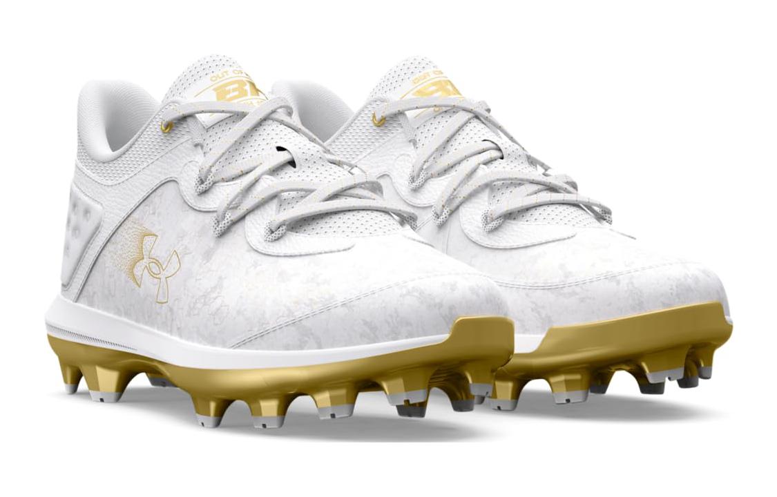 Lookbook (小學) Under Armour Harper 8 TPU '白色金屬金' 3026595-100