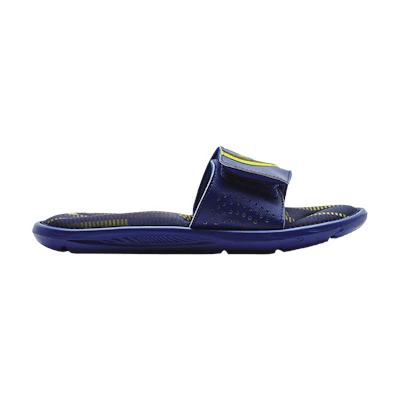 (GS) UA Ignite 6 Graphic Footbed Slide 'Bauhaus Blue'