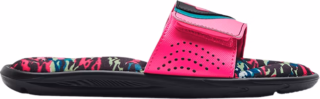 (Grade School) Under Armour Ignite 6 Graphic Footbed Slide 'Black Electro Pink' 3023784-001 (Grade School) Under Armour Ignite 6 Graphic Footbed Slide 'Black Electro Pink' 3023784-001