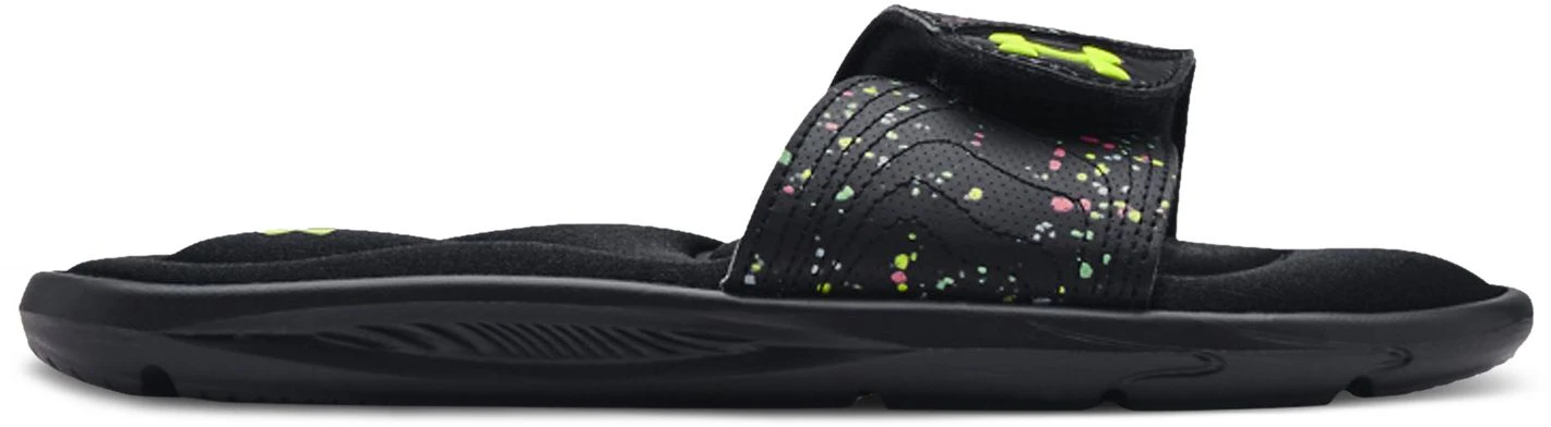 under-armour-ignite-6-graphic-strap-slide-black-speckled-youth