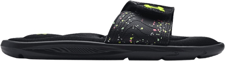 (Grade School) Under Armour Ignite 6 Graphic Strap Slide 'Black Speckled' 3024454-001 (Grade School) Under Armour Ignite 6 Graphic Strap Slide 'Black Speckled' 3024454-001