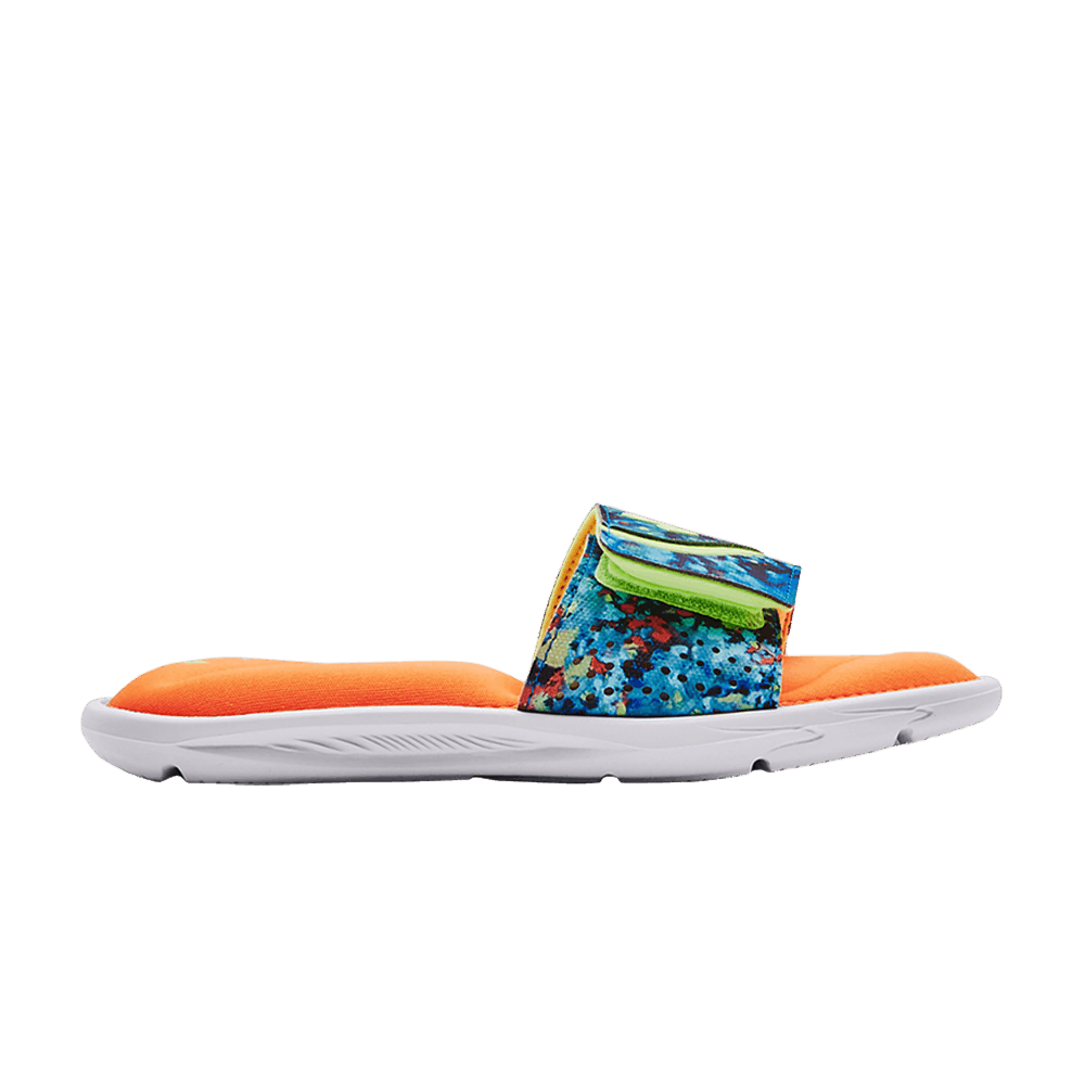 (Grade School) Under Armour Ignite 6 Slide 'Graphic Strap' 3025714-400