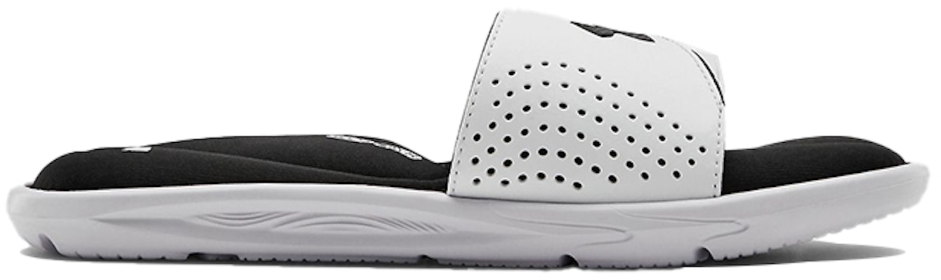 (Grade School) Under Armour Ignite 6 Slide 'White Black' 3022728-102 Order (Grade School) Under Armour Ignite 6 Slide 'White Black' 3022728-102