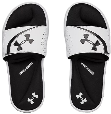 (Grade School) Under Armour Ignite 6 Slide 'White Black' 3022728-102 Shop (Grade School) Under Armour Ignite 6 Slide 'White Black' 3022728-102