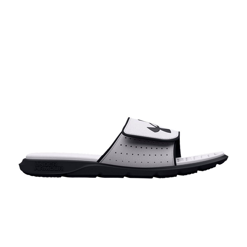 (Grade School) Under Armour Ignite 7 Graphic Footbed Slide 'White Black' 3026038-100