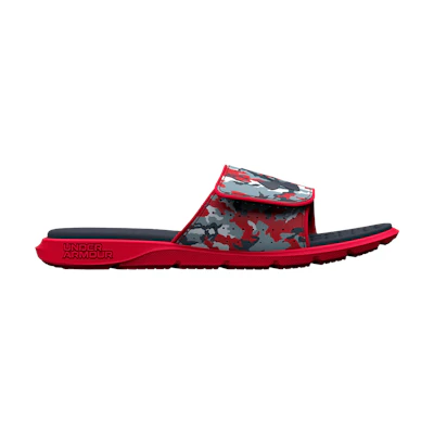 (GS) UA Ignite 7 Graphic Strap Slide 'Grey Mist Red Camo'