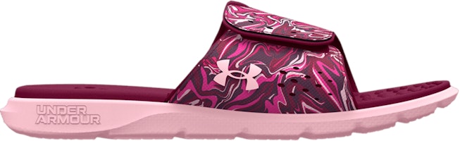 (Grade School) Under Armour Ignite Pro Graphic Strap Slide 'Charged Cherry Marble' 3026040-600 (Grade School) Under Armour Ignite Pro Graphic Strap Slide 'Charged Cherry Marble' 3026040-600