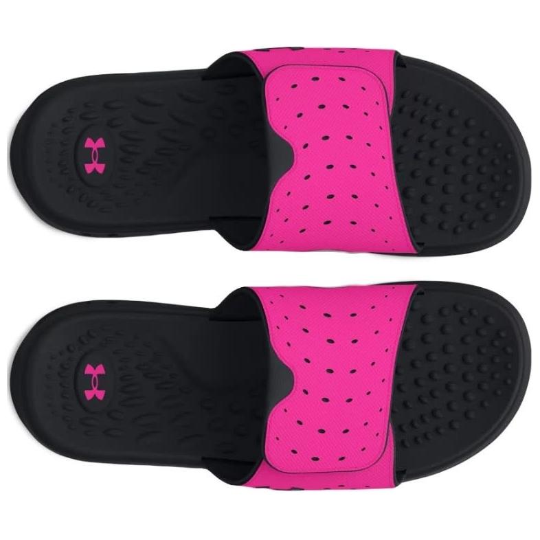 Shop (青少年款) Under Armour Ignite Pro 拖鞋 ‘黑色反叛粉’ 3026039-001