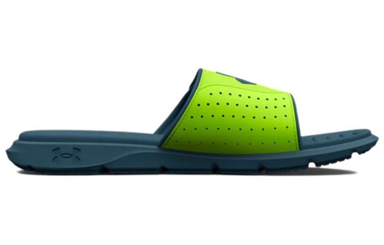 Order (Grade School) Under Armour Ignite Pro Slide ''Lime Surge Blu Statico'' 3026036-301