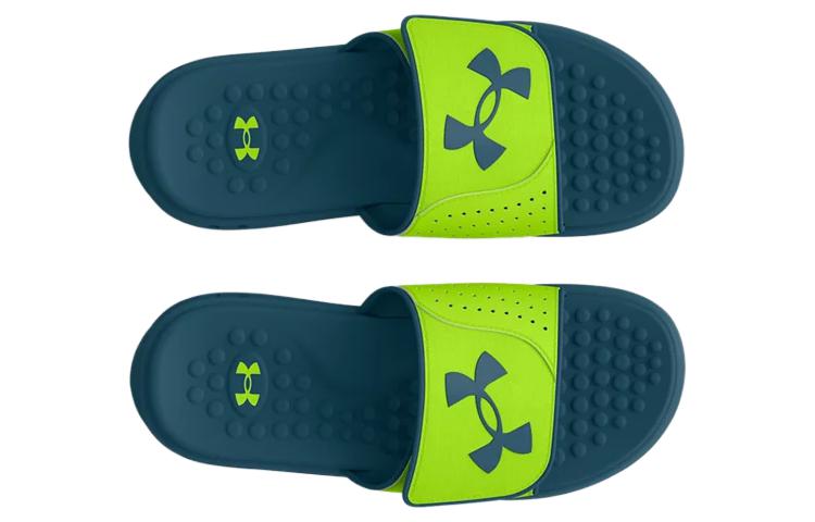 Shop (Grade School) Under Armour Ignite Pro Slide ''Lime Surge Blu Statico'' 3026036-301