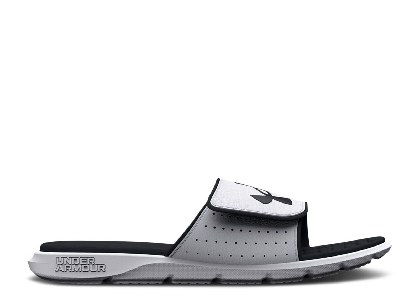 (Grade School) Under Armour Ignite Pro Slide 'White Black' 3026036-101
