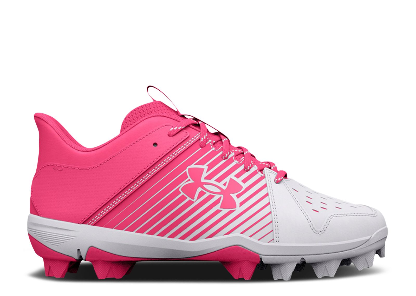 (Grade School) Under Armour Leadoff Low RM 'White Cerise' 3025600-100