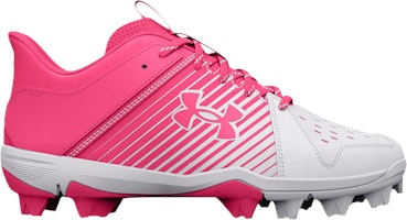 (Grade School) Under Armour Leadoff Low RM 'White Cerise' 3025600-100 (Grade School) Under Armour Leadoff Low RM 'White Cerise' 3025600-100