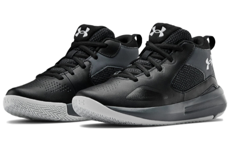 Lookbook (Grade School) Under Armour Lockdown 5 'Hitam Pitch Abu-abu' 3023533-001