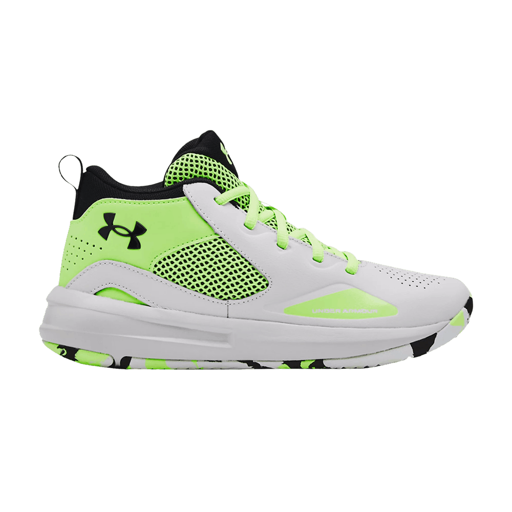 (Grade School) Under Armour Lockdown 5 'Halo Grey Quirky Lime' 3023533-103