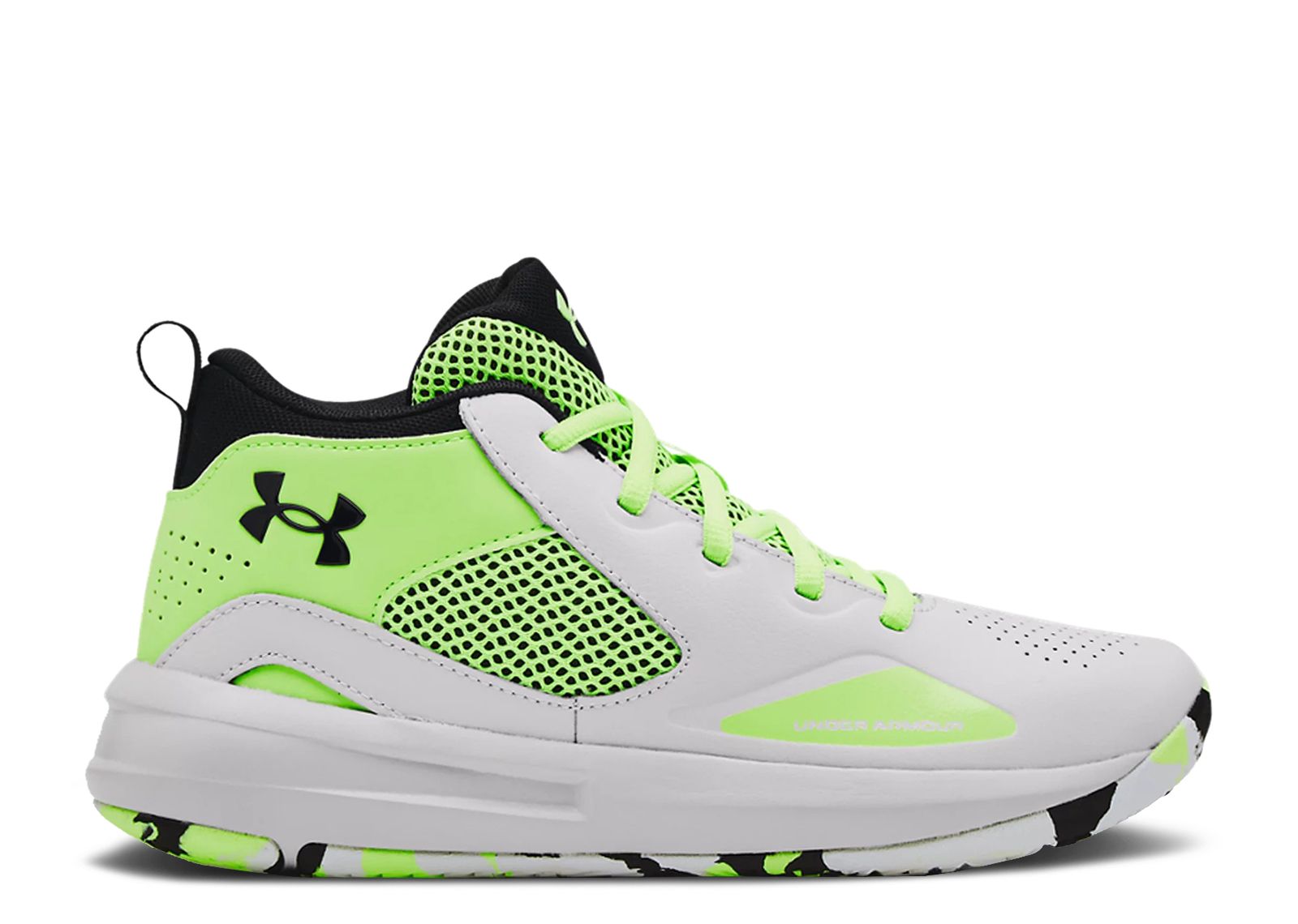 (Grade School) Under Armour Lockdown 5 'Halo Grey Quirky Lime' 3023533-103
