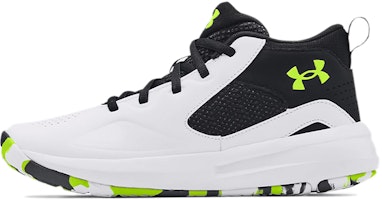 (Grade School) Under Armour Lockdown 5 'White Black Lime' 3023533-102 (Grade School) Under Armour Lockdown 5 'White Black Lime' 3023533-102