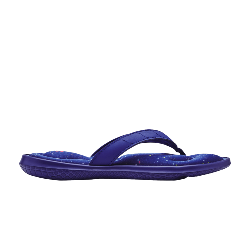 (Grade School) Under Armour Marbella 7 Graphic Footbed Sandal 'Ultra Indigo' 3023791-500