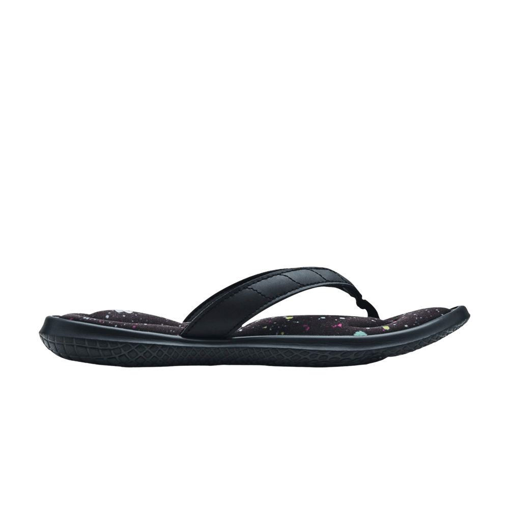 (Grade School) Under Armour Marbella 7 Graphic Footbed Sandal 'Black' 3023791-001