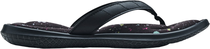 (Grade School) Under Armour Marbella 7 Graphic Footbed Sandal 'Black' 3023791-001 (Grade School) Under Armour Marbella 7 Graphic Footbed Sandal 'Black' 3023791-001
