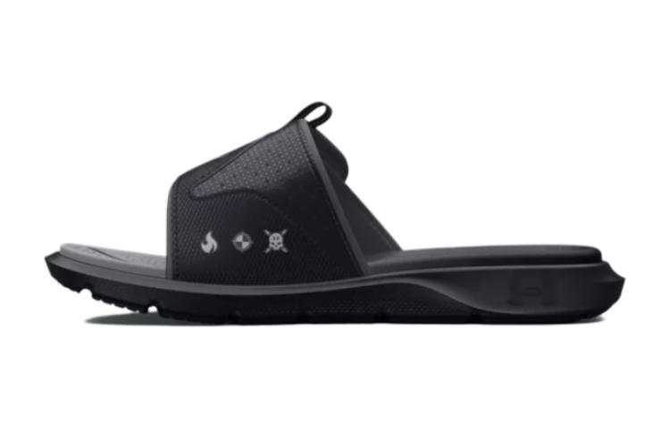 Buy （小學用）Under Armour 雇傭兵拖鞋「黑色噴射灰」3026154-001