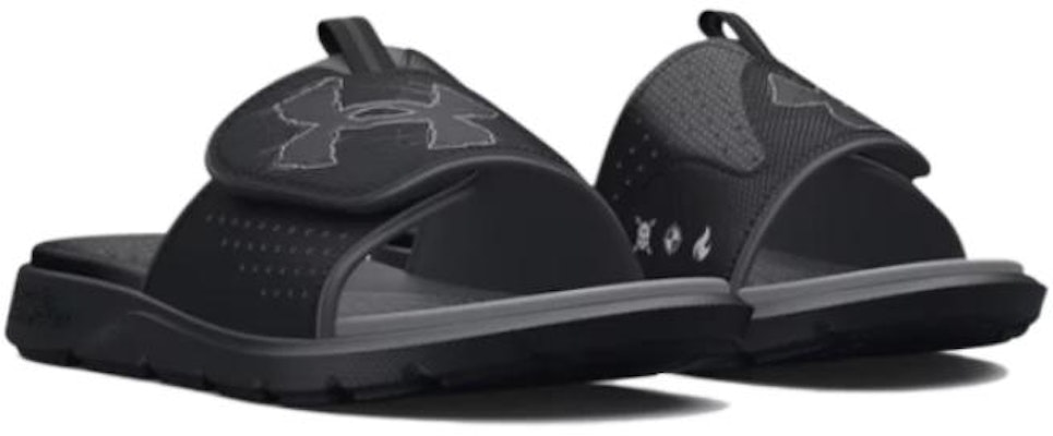 (Grade School) Under Armour Mercenary Slide 'Black Jet Grey' 3026154-001 Order (Grade School) Under Armour Mercenary Slide 'Black Jet Grey' 3026154-001