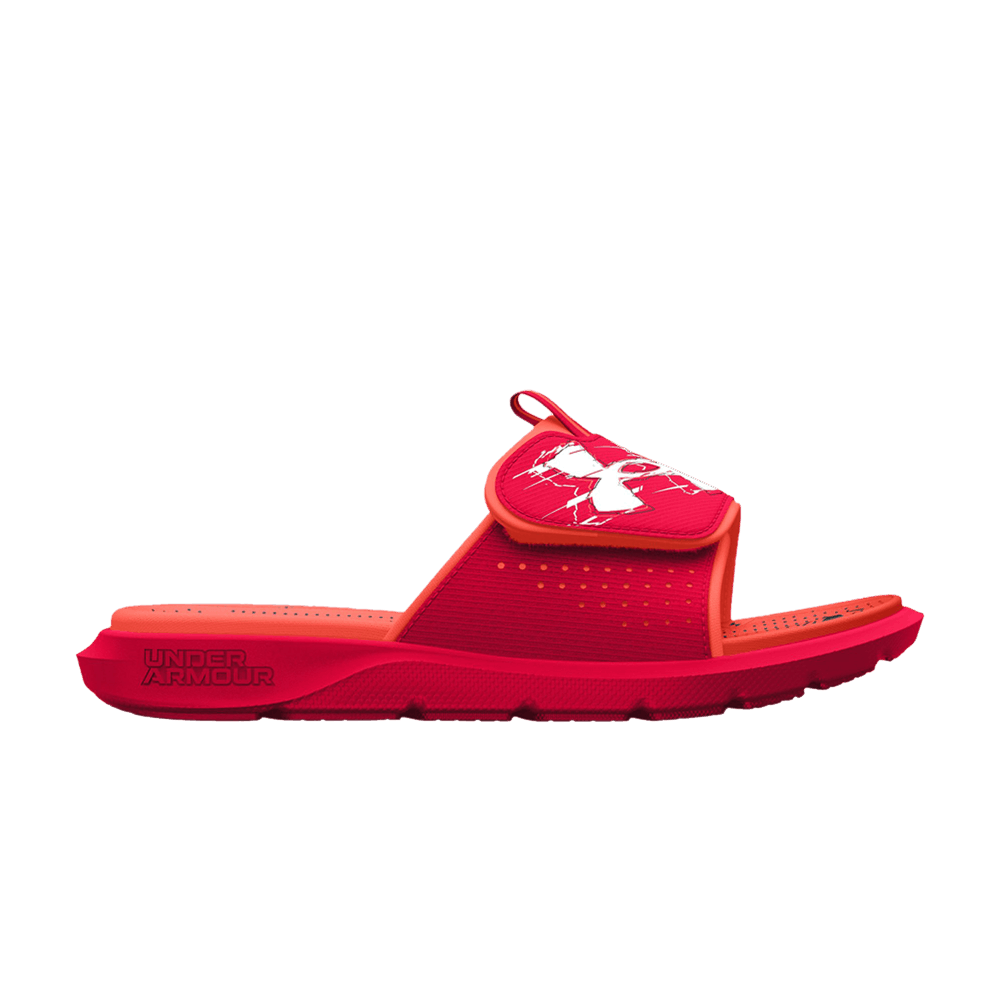 (Grade School) Under Armour Mercenary Slide 'Red After Burn' 3026154-600