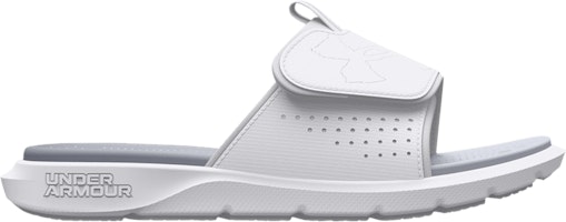 (Grade School) Under Armour Mercenary Slide 'White Halo Grey' 3026154-100 (Grade School) Under Armour Mercenary Slide 'White Halo Grey' 3026154-100