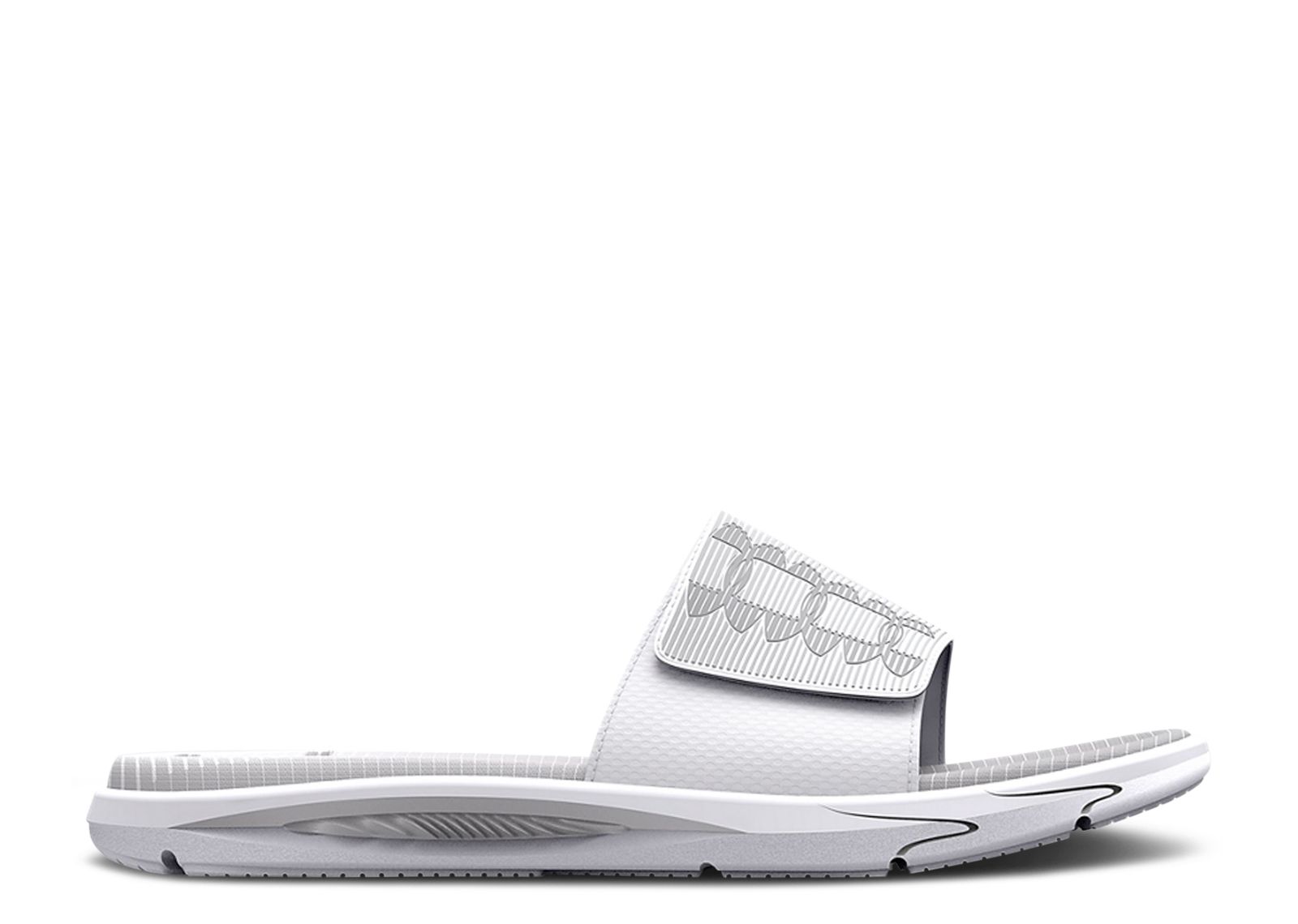 (Grade School) Under Armour Mercenary Slide 'White Halo Grey' 3025048-100