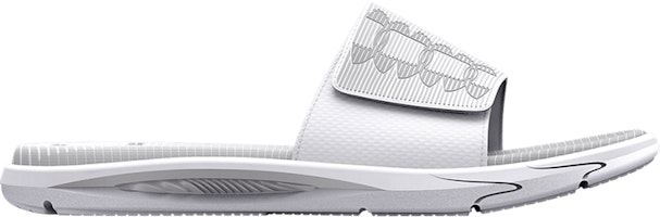 (Grade School) Under Armour Mercenary Slide 'White Halo Grey' 3025048-100 (Grade School) Under Armour Mercenary Slide 'White Halo Grey' 3025048-100