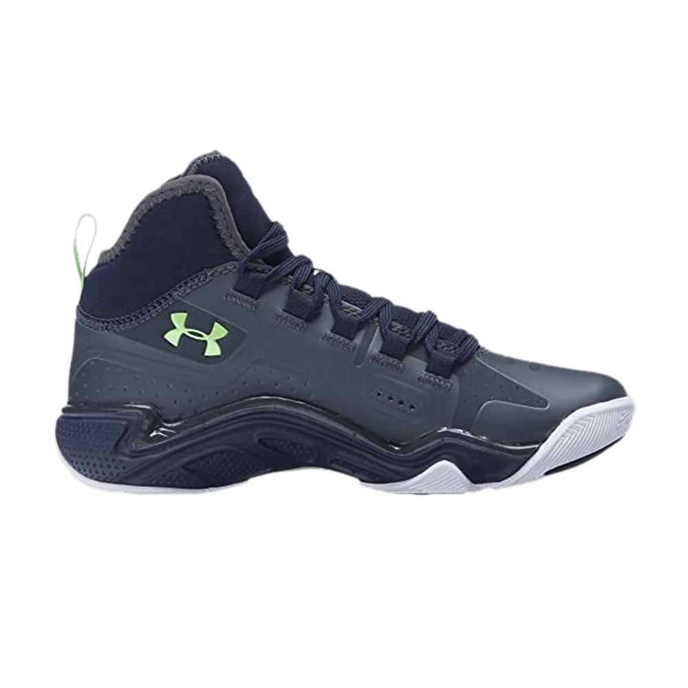 (Grade School) Under Armour Micro G Pro 'Stealth Grey Avex Green' 1269586-008