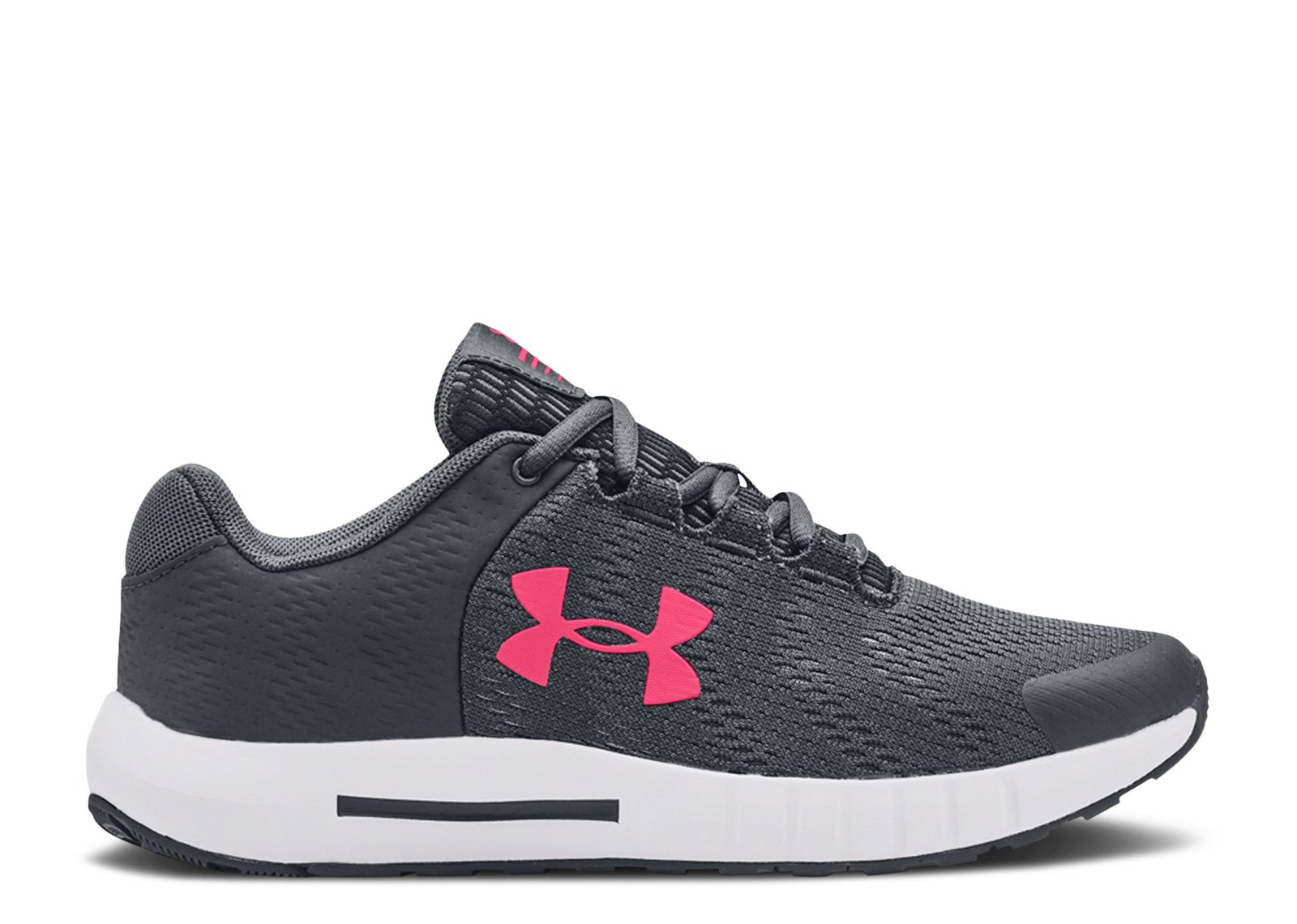 (Grade School) Under Armour Micro G Pursuit 'Pitch Grey White' 3022092-102