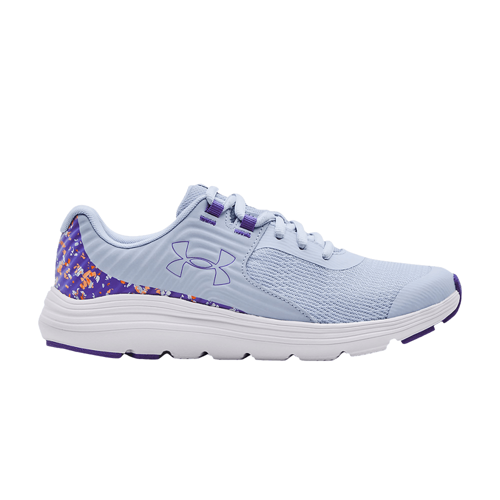 (Grade School) Under Armour Outhustle Print 'Oxford Blue Brilliant Violet' 3025061-400