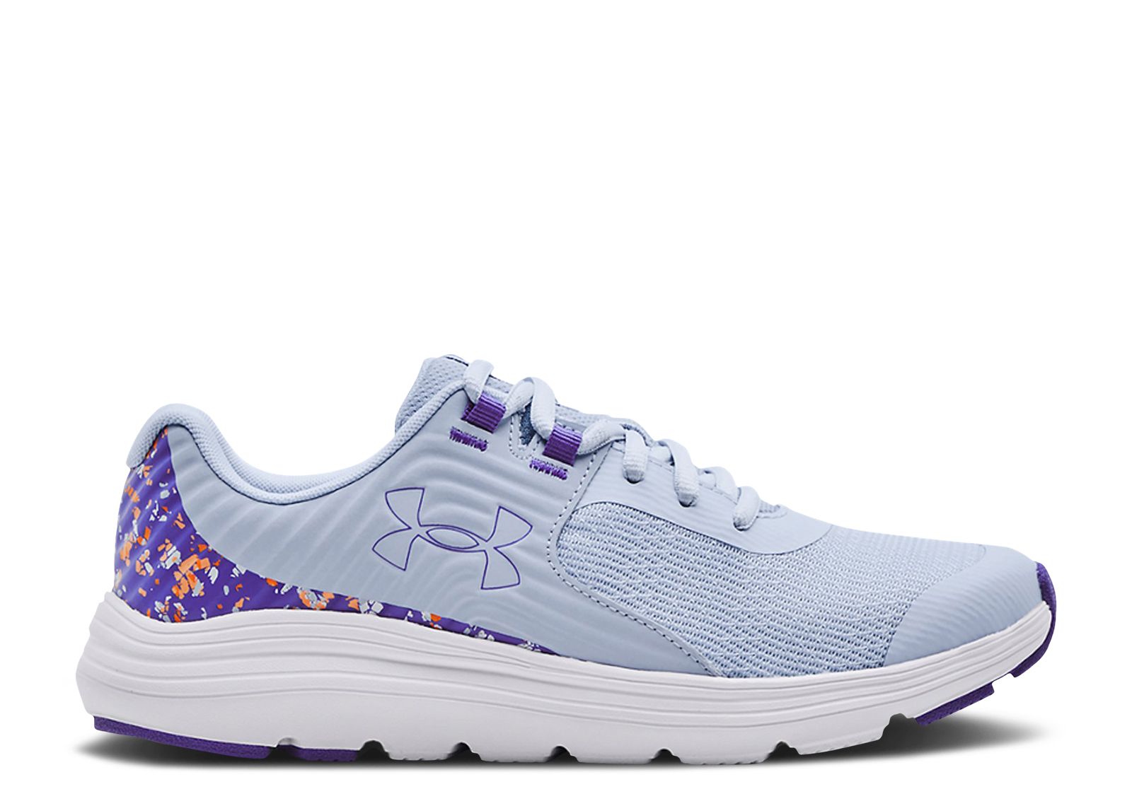 (Grade School) Under Armour Outhustle Print 'Oxford Blue Brilliant Violet' 3025061-400