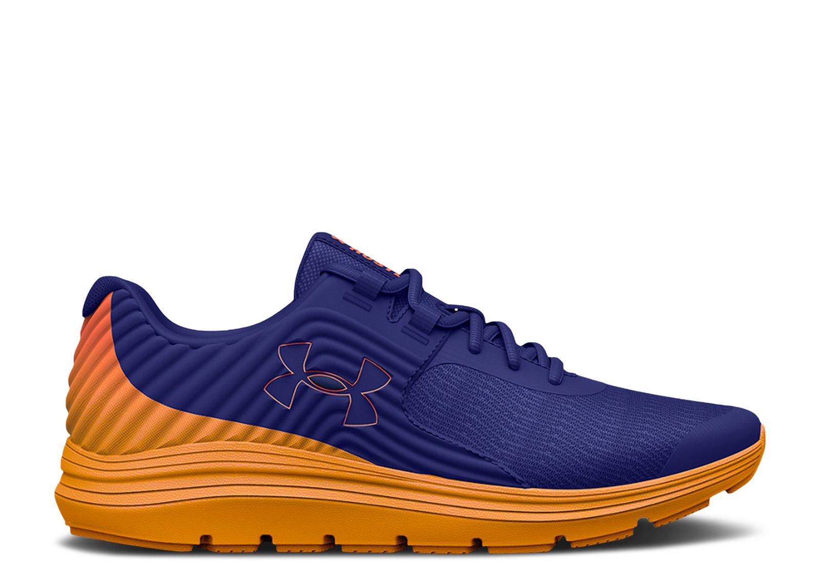 (Grade School) Under Armour Outhustle Printed 'Bauhaus Blue Orange Shock' 3025871-400