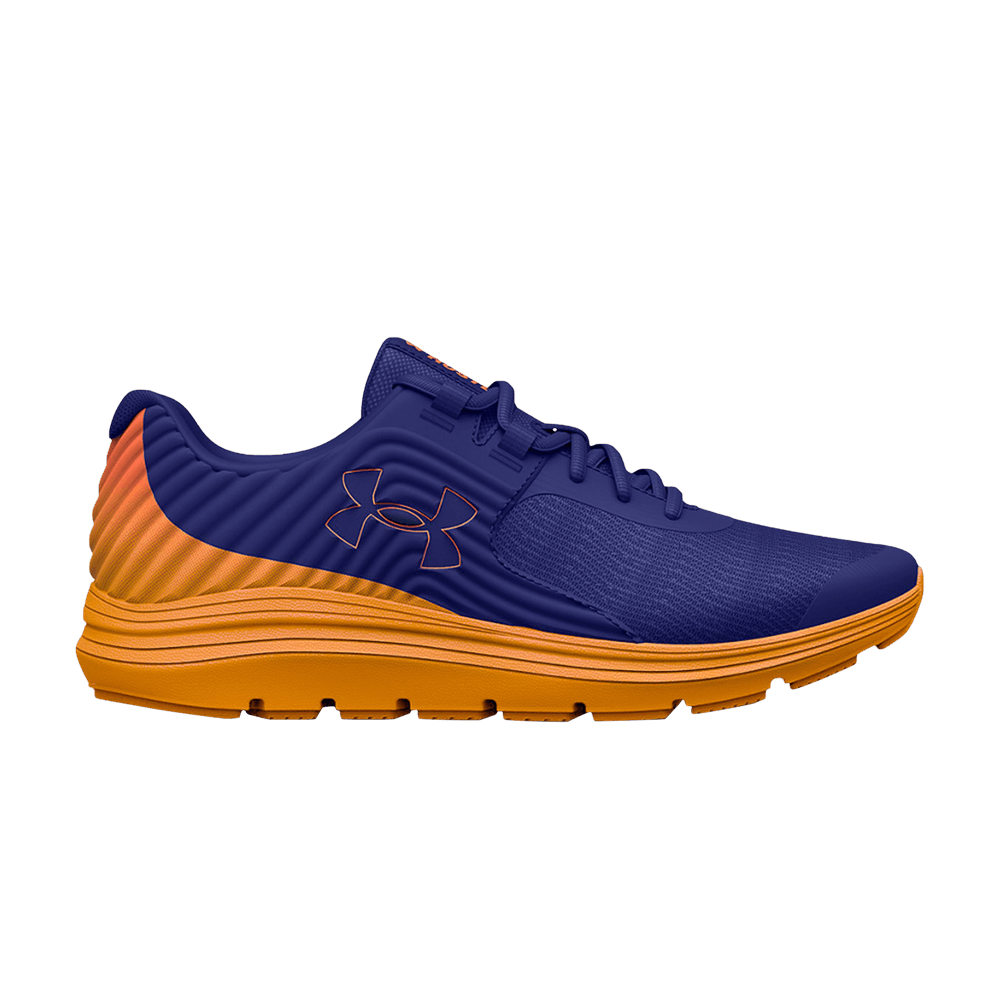(Grade School) Under Armour Outhustle Printed 'Bauhaus Blue Orange Shock' 3025871-400