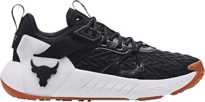 (Grade School) Under Armour Project Rock 6 'Black White Gum' 3026536-001 (Grade School) Under Armour Project Rock 6 'Black White Gum' 3026536-001