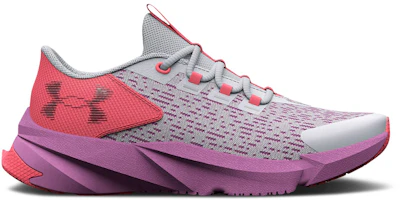 (Grade School) Under Armour Scramjet 5 'Halo Grey Blitz Red' 3025537-103 (Grade School) Under Armour Scramjet 5 'Halo Grey Blitz Red' 3025537-103