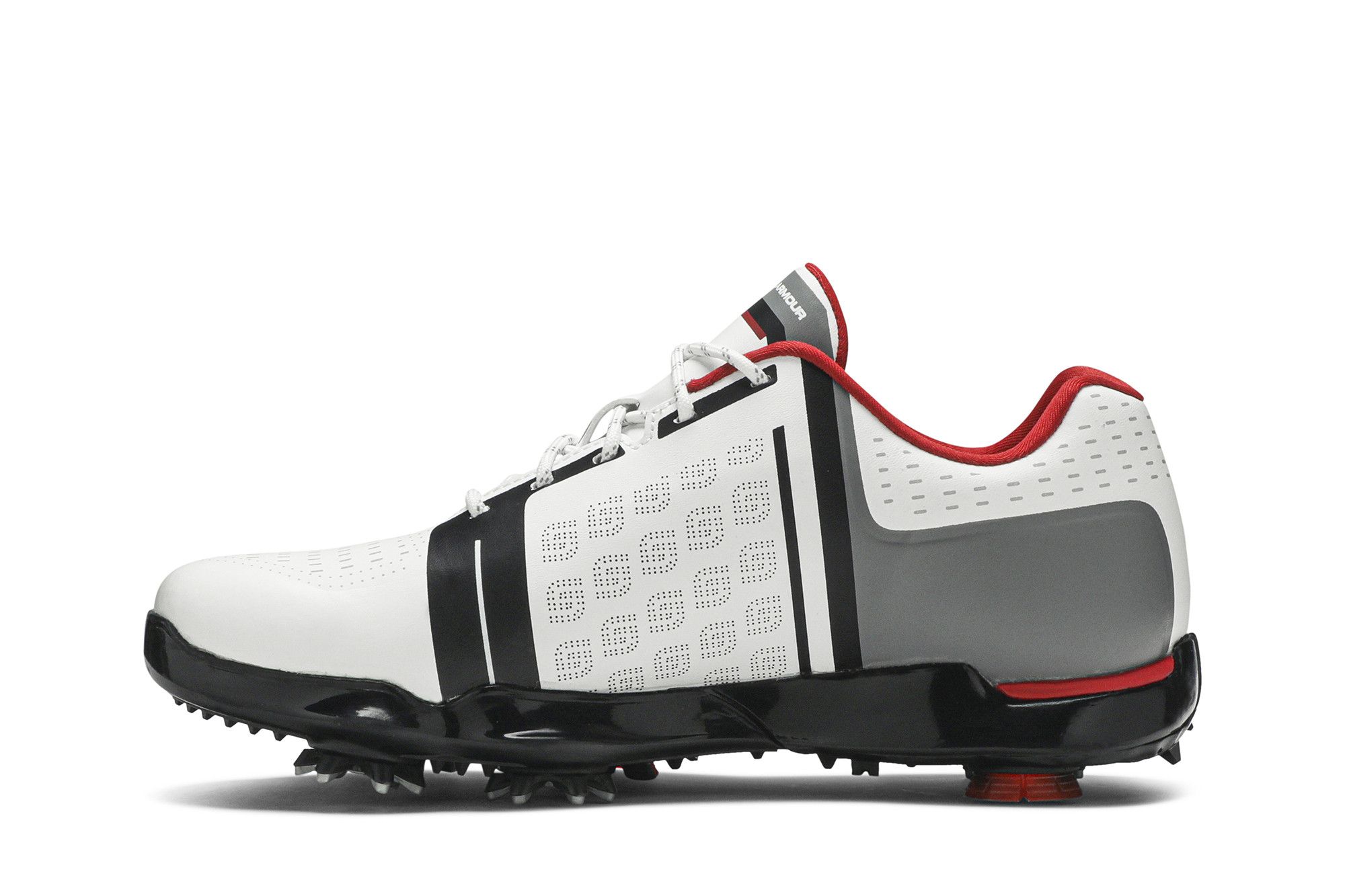 Lookbook Under Armour Spieth One Jr. 'Blanco Negro Rojo' (Para Niños). 1301154-108