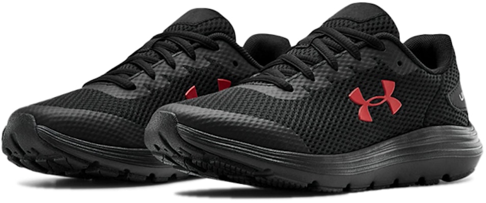 (Grade School) Under Armour Surge 2 'Black Red' 3022870-005 Lookbook (Grade School) Under Armour Surge 2 'Black Red' 3022870-005