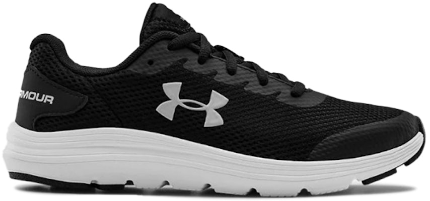 (Grade School) Under Armour Surge 2 AC 'Black White' 3022870-001 Order (Grade School) Under Armour Surge 2 AC 'Black White' 3022870-001