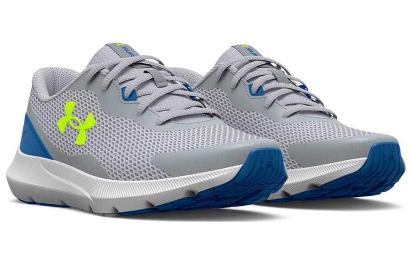 Lookbook (Grade School) Under Armour Surge 3 ''Grijs Hoogzichtbaar Geel'' 3024989-100