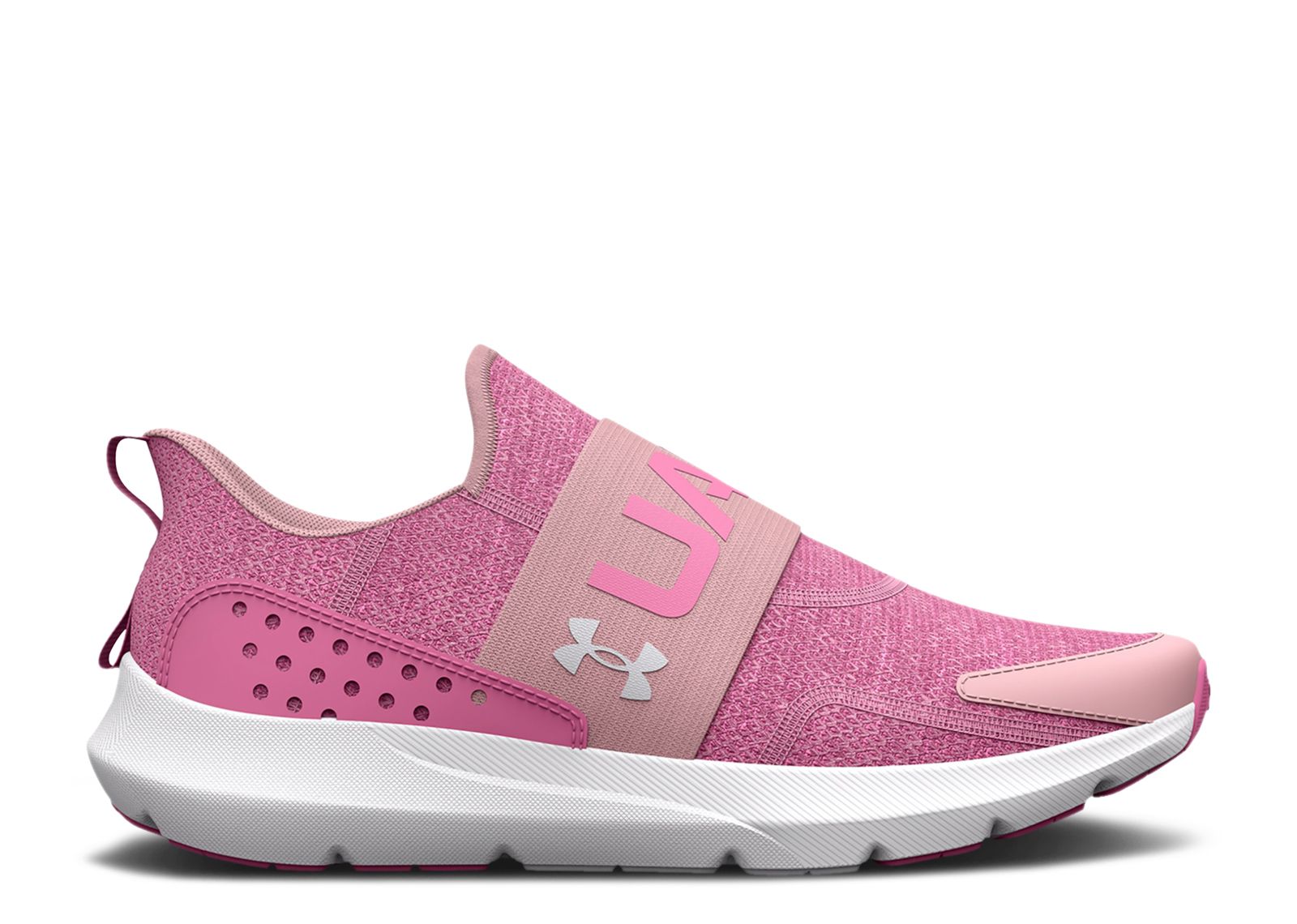 (Grade School) Under Armour Surge 3 Slip 'Flamingo' 3026531-600
