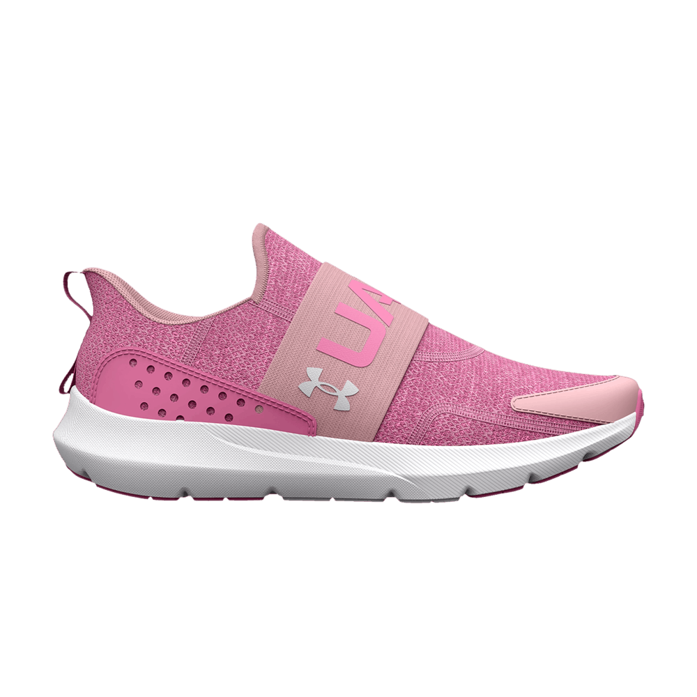 (Grade School) Under Armour Surge 3 Slip 'Flamingo' 3026531-600