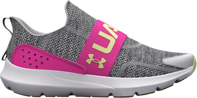 (Grade School) Under Armour Surge 3 Slip 'Halo Grey Rebel Pink' 3026531-100 (Grade School) Under Armour Surge 3 Slip 'Halo Grey Rebel Pink' 3026531-100