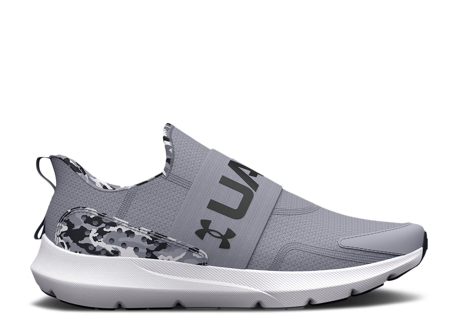 (Grade School) Under Armour Surge 3 Slip 'Printed Camo - Grey' 3026673-100