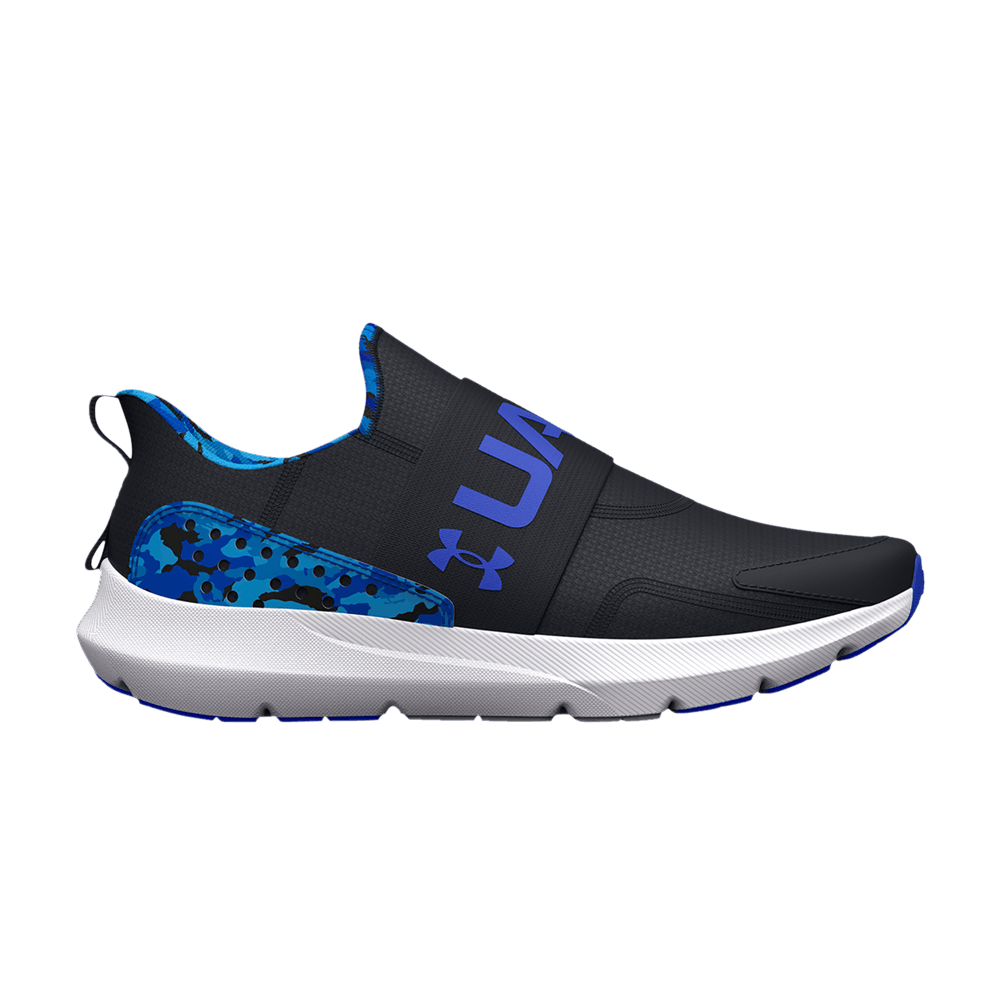 (Grade School) Under Armour Surge 3 Slip 'Printed Camo - Black' 3026673-001