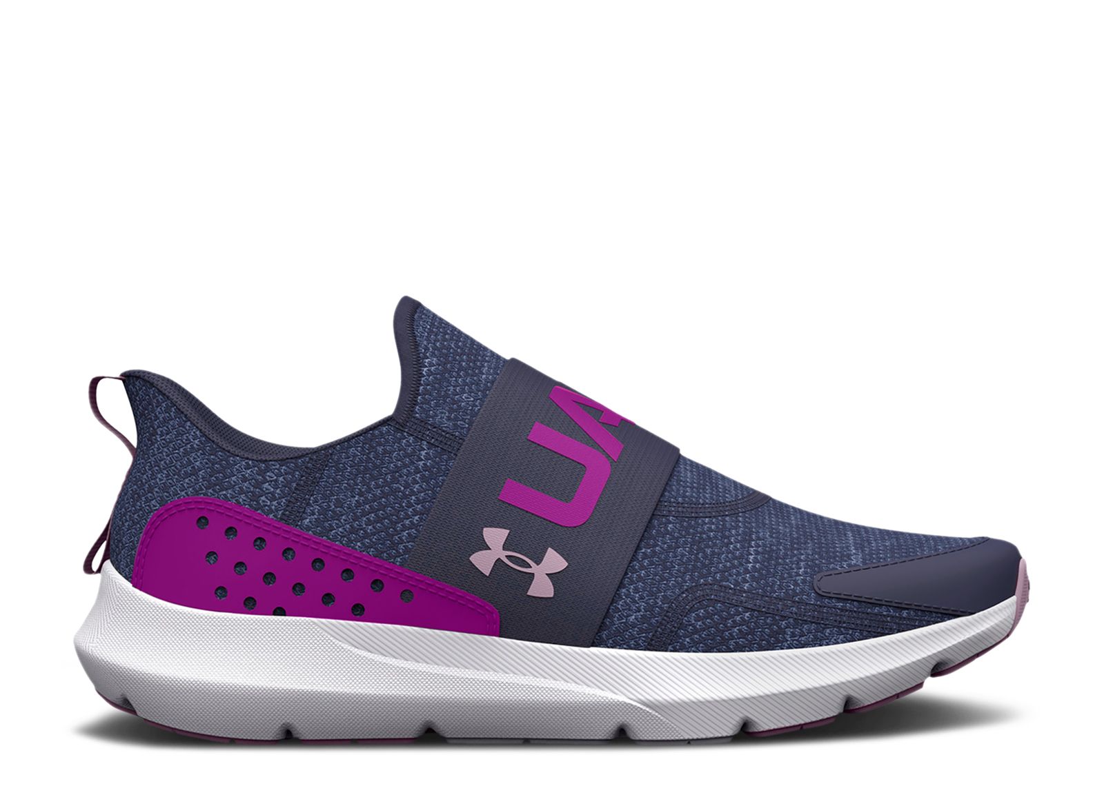 (Grade School) Under Armour Surge 3 Slip 'Tempered Steel Strobe' 3026531-500