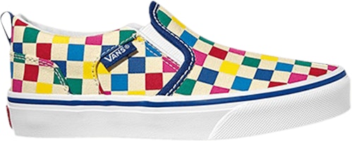 (Grade School) Vans Asher 'Checkerboard - Multi' VN0A38DSU32 (Grade School) Vans Asher 'Checkerboard - Multi' VN0A38DSU32