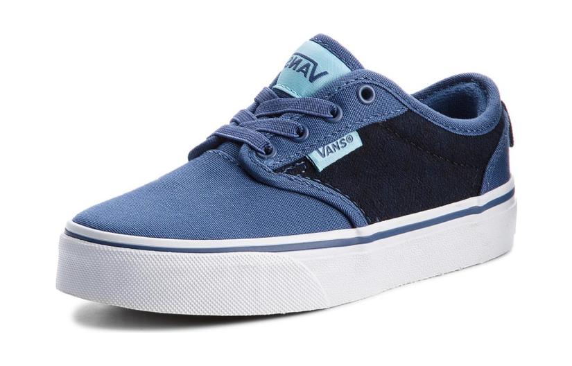 Order Vans Atwood Slip-On Junior ''Damier Textile - Bleu Marine'' VN0A38IXR7R